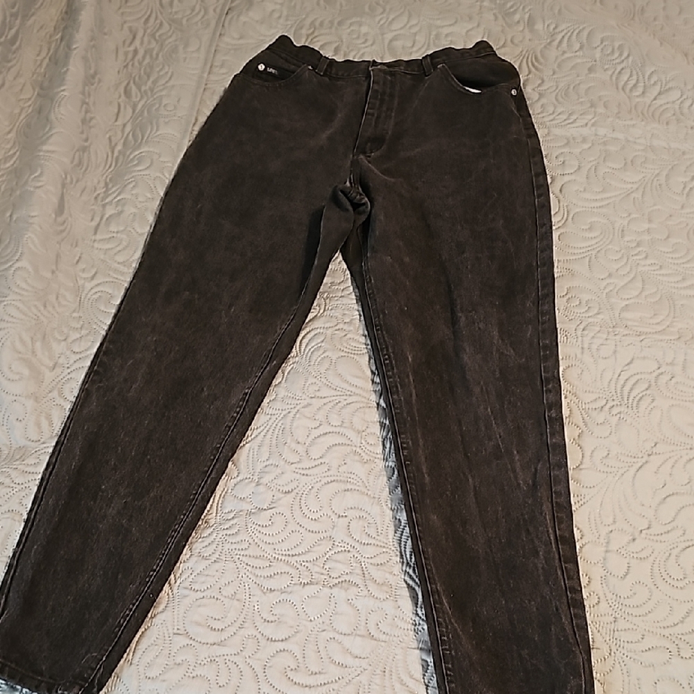 Riders by Lee Womens Black Denim Jeans Long Length